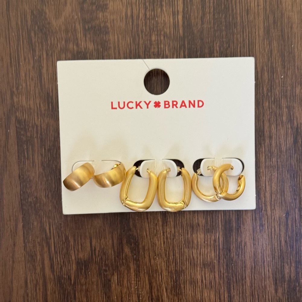 Lucky Brand matte mink Earrings set - Picture 2 of 7